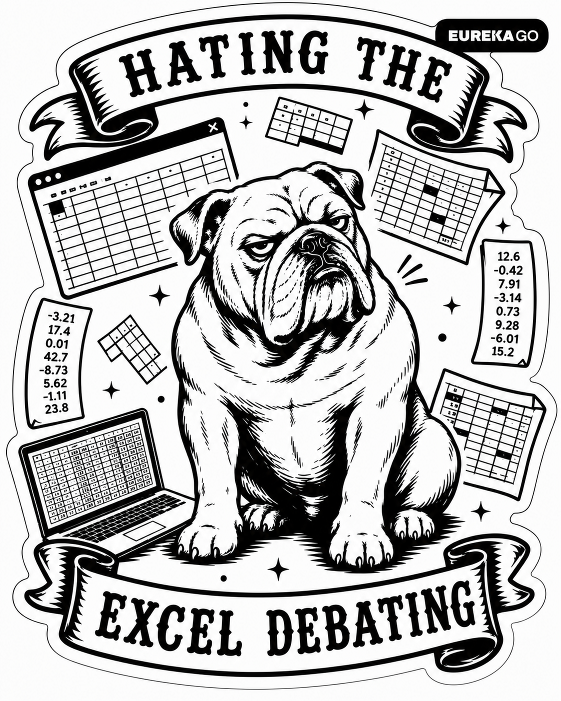 The Bulldog — sticker artwork